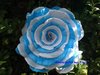 Krepprose zweif. weiß/iceblau Floristenkrepp ca. 11 cm