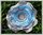 Krepprose zweif. silber/iceblau Floristenkrepp ca. 11 cm mit Pindeko und Acrylstein